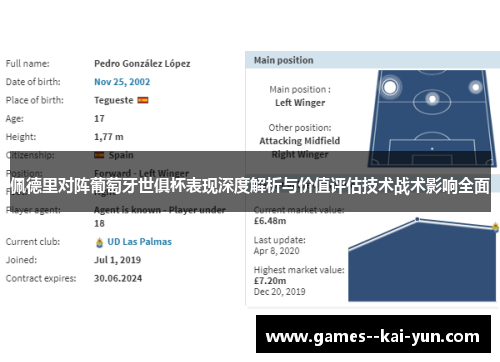佩德里对阵葡萄牙世俱杯表现深度解析与价值评估技术战术影响全面