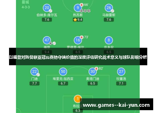 以福登对阵曼联亚冠比赛防守端价值的深度评估研究战术意义与球队影响分析
